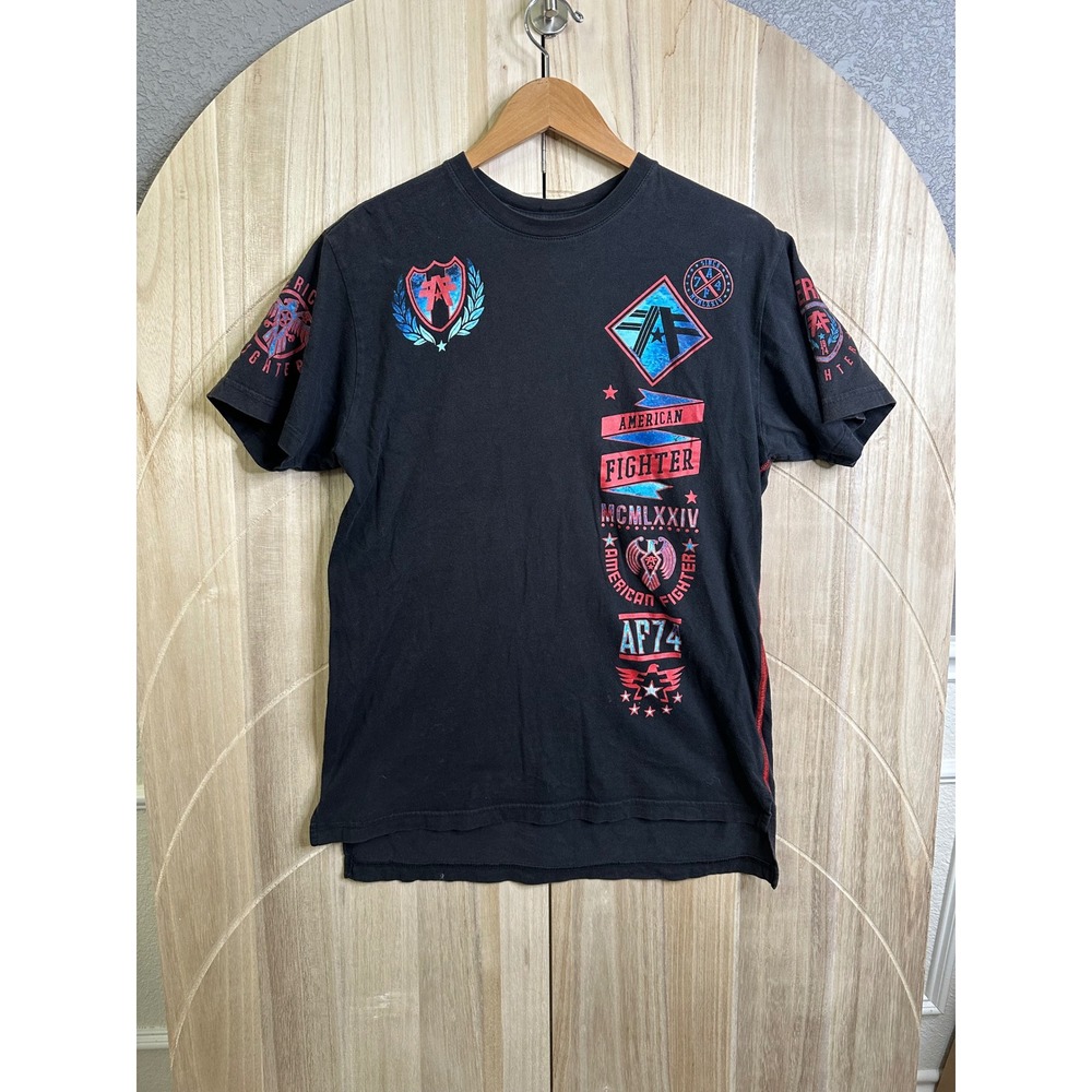 American Fighter Mens Black Graphic T Shirt MMA UFC Fighter Style‎ Size M